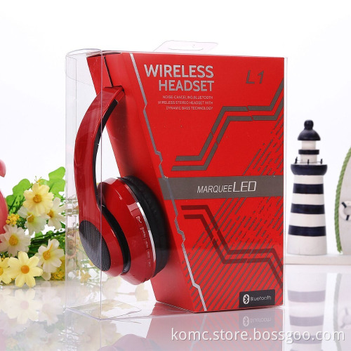 Bluetooth headphone with LED lights to speaker